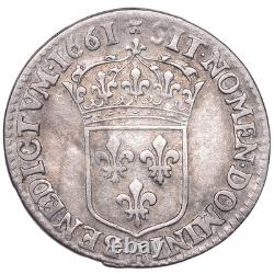 1661 A 1/12 Écu Louis XIV France Coin Mint Paris (MO4073-)