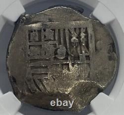 1668-1701 Mexico 8R Charles II NGC VF Details Environmental Damage Silv. Coin