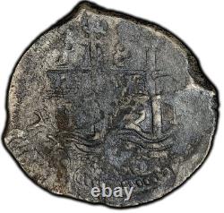 1669 Potosi, Bolivia Assayer E Silver Cob 8 Reales PCGS VF Details 24.18 grams