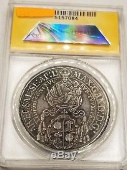 1672 Austrian States Salzburg 1 Thaler World Silver Coin ANACS EF45 Details