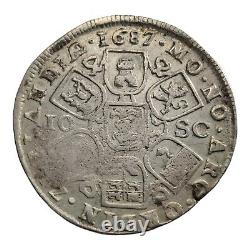 1687 Two Daalder 10 Schilling Province Of Zeeland 31.4g Large Silver Coin 10Q