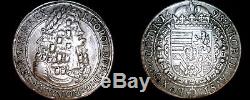 1698 Austrian 1 Thaler World Silver Coin Austria Leopold I Hogmouth LOOPED
