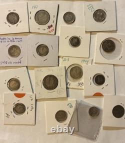 16 Foreign Silver Coin Lot-c1