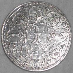 1700-1739 Silver Coin Switzerland Quarter Thaler Basel City View KM# 122 XF+