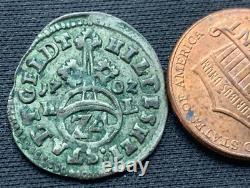 1702 1/24 Thaler Coin RARE CONDITION German States City of Hildesheim #J20