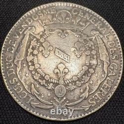 1706 France Silver Jeton Coin Louis Joseph Bourbon Galeres 1700s