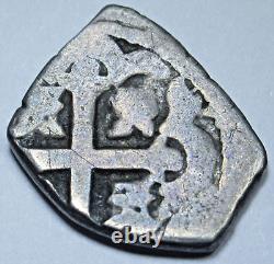 1714-1724 Clipped Mexico Silver 1 Reales Spanish Colonial 1700's Pirate Cob Coin