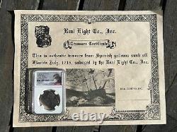 1715 Fleet 1714 DATED 4 Reale Mexico Cob with Rare Real Eight Company Cert! NGC