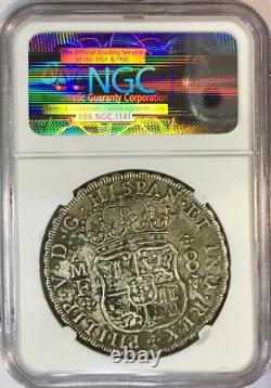 1735 MO Mexico Old Silver Shipwreck Treasure 8 Real Coin Rooswijk NGC Genuine