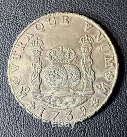1739 Mo FM MEXICO Silver 8 REALES Uncirculated Details Very Nice Coin