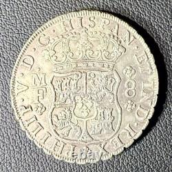 1739 Mo FM MEXICO Silver 8 REALES Uncirculated Details Very Nice Coin