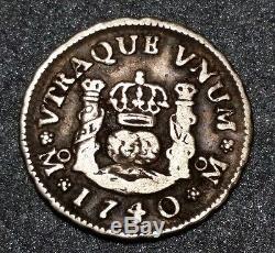 1740 Mexico 1 Real King Philip V Milled Pillar Piece Of Eight World Silver Coin