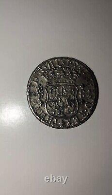 1745 Mexico Pillar Dollar 8 Reales Silver Coin 8R