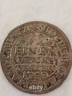 1755 German States MUNSTER 1/24 Thaler KM# 187 SCARCE HIGH GRADE