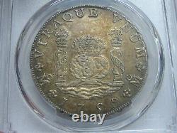 1759 Mexico 8 Real Pillar Pcgs Au50 Ferdinand VI High Grade Silver Colonial Era