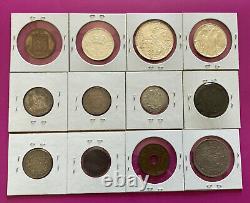 1764-1964 Germany, Greece, Canada, England, Russia 12 Coins Lot Very Nice Lot