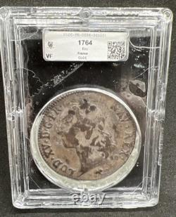 1764 Louis XV ECU France Silver Crown CLCC Certified VF Very Fine
