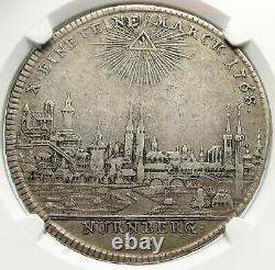 1768 GERMANY NURNBERG Nuremberg CITY VIEW German Silver Taler Coin NGC i84937