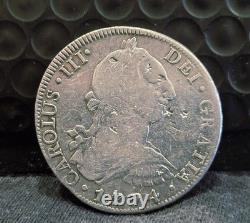 1774 Mexico 8 Reales Silver Coin Charles III Milled Bust-Type