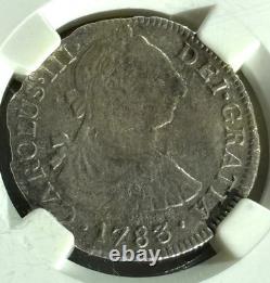 1783MO FF MEXICO 2R Reales Silver EL CAZADOR Shipwreck Treasure Coin NGC GENUINE