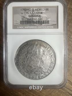 1783 FF Mexico 8R, El Cazador Shipwreck, NGC Genuine