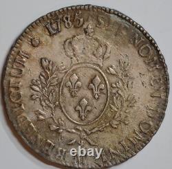 1785 France Ecu. King Louis XVI, Toulouse Mint, Almost Uncirculated, Toned C7314