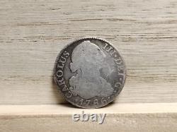 1786 MDV 2 Real Spain Silver Coin (Charles III)