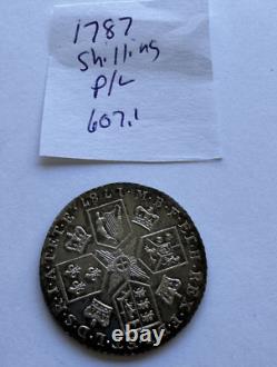 1787 George III Silver Shilling Coin