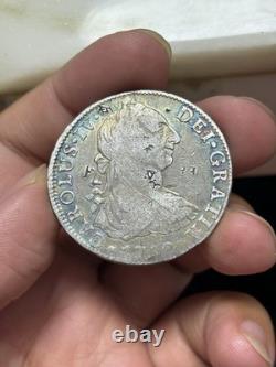1789 Carlos IV Mexico 8 Reales Silver Coin