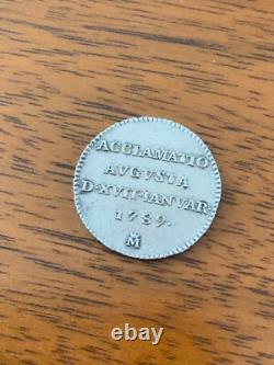 1789 M SPAIN CARLOS IV SILVER Proclamation Medal Herrera Nice