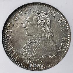 1791-A France 1 Ecu NGC Cleaned-UNC Details Lot#G7601 Large Silver! DAV-1333