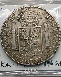 1791 Mexico Silver 8 Reales OM About Uncirculated Spanish Treasure Coin