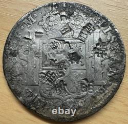 1793 Mo FM Mexico Silver 8 Reales Coin With Chop Marks