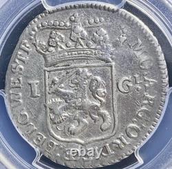 1793 Netherlands West Friesland Silver Gulden PCGS Extra Fine Details Cleaned