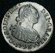 1795 Ij Peru 2 Reales Spanish Milled Bust King Charles Iv Lima Silver World Coin