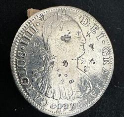 1796 Mexico Hispan Carolus IIII Dei Gratia (8 Reales) Stamped By Asian Trades
