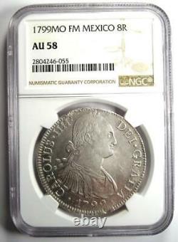 1799-MO Mexico Charles IV 8 Reales Coin (8R) Certified NGC AU58 Rare
