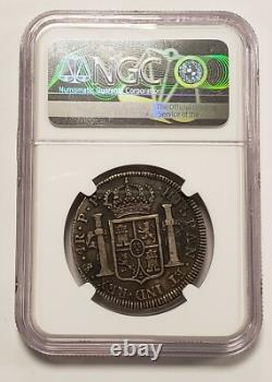 1800 PTS PP Bolivia 4Reales. 3899 oz ASW Deep Patina NGC XF Details F3138