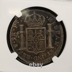 1800 PTS PP Bolivia 4Reales. 3899 oz ASW Deep Patina NGC XF Details F3138