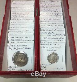 1800s-1900s Silver World Lot- 50 Silver Coins -See All Photos & Full Description