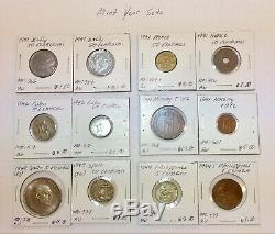 1800s-1900s World Lot of 150 Carded Coins with Silver & BU-AU & Key Dates-Lot #4