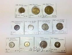 1800s-1900s World Lot of 150 Carded Coins with Silver & BU-AU & Key Dates-Lot #4