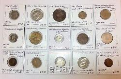 1800s-1900s World Lot of 150 Carded Coins with Silver & BU-AU & Key Dates-Lot #6