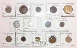 1800s-1900s World Lot of 150 Carded Coins with Silver & BU-AU & Key Dates-Lot 6