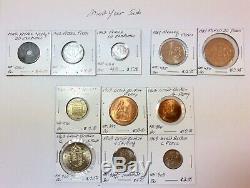 1800s-1900s World Lot of 150 Carded Coins with Silver & BU-AU & Key Dates-Lot #7