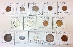 1800s-1900s World Lot of 150 Carded Coins with Silver & BU-AU & Key Dates-Lot #8