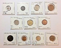 1800s-1900s World Lot of 150 Carded Coins with Silver, many BU-AU