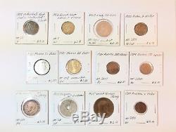 1800s-1900s World Lot of 150 Carded Coins with Silver, many BU-AU LOT