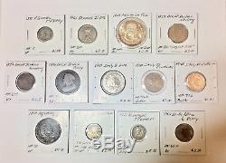 1800s-1900s World Lot of 150 Carded Coins with Silver, many BU-AU LOT