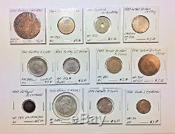 1800s-1900s World Lot of 150 Carded Coins with Silver, many BU-AU LOT #2